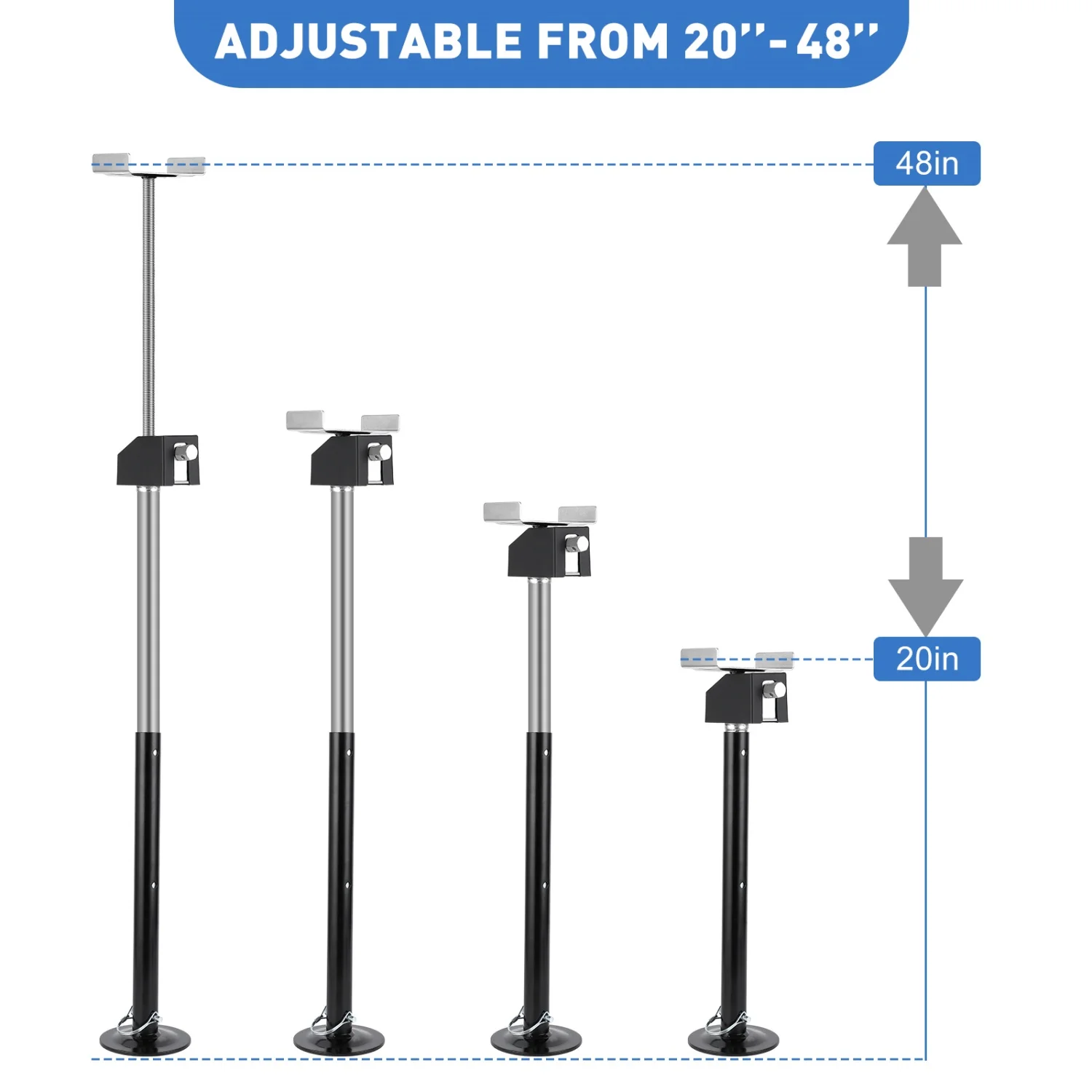 2-Pack RV Slide Out Support Jacks,5000 LB Capacity Per Jack, Adjustable Height, Steel Stabilizer for Travel Trailers & Campers