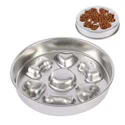 Stainless Steel Slow Feeder Dog Bowl Slow Feed Bowl Pet Stainless Steel Slow Feed Bowl For Dogs Or Cats Slows Down Pets Eating