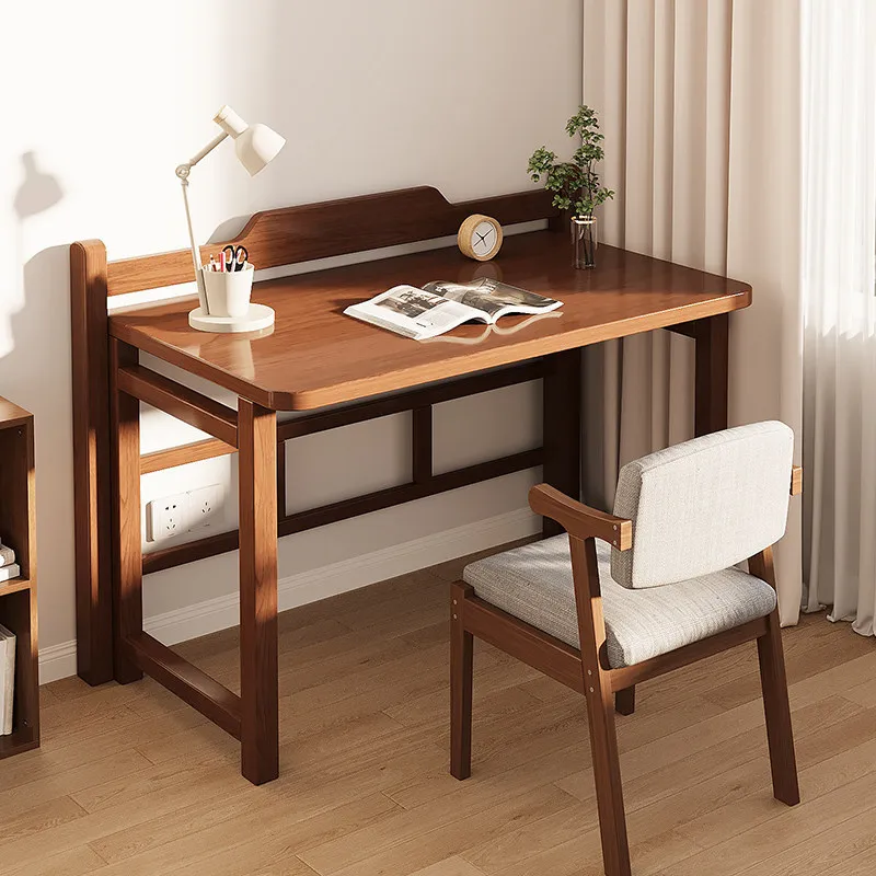 Solid wood computer desk for students, desk that does not take up space in the bedroom, small apartment foldable learning
