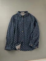 Lamtrip Vintage Women Casual Polka Dots Soft Double Layers Cotton Yarn Long Sleeve Shirt Blouse 5