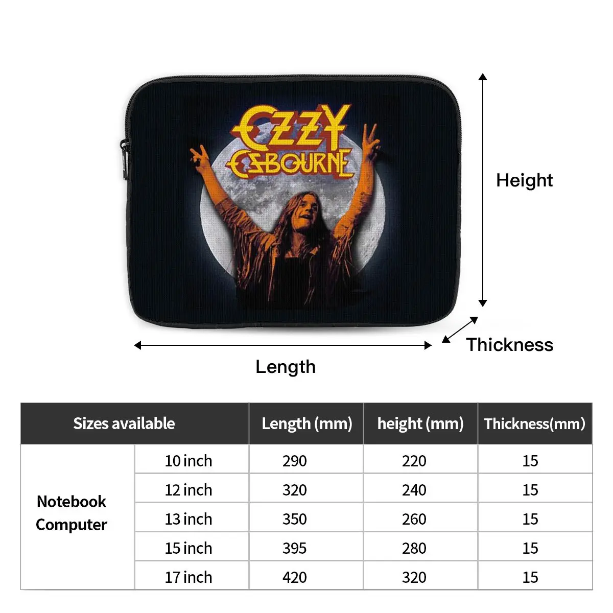 Rock Music Singer 9 Notebook Laptop Bag Case Pouch 10 12 13 15 17 Inch For Macbook Air Pro Tablet Shockproof Case Bag