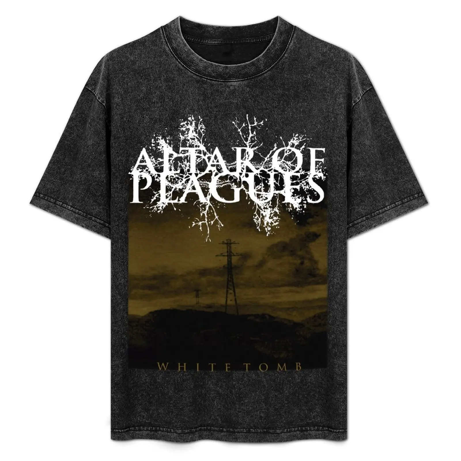 

Altar of Plagues - White Tomb - Black Metal T-Shirt Work Wear Simple Tee Shirt