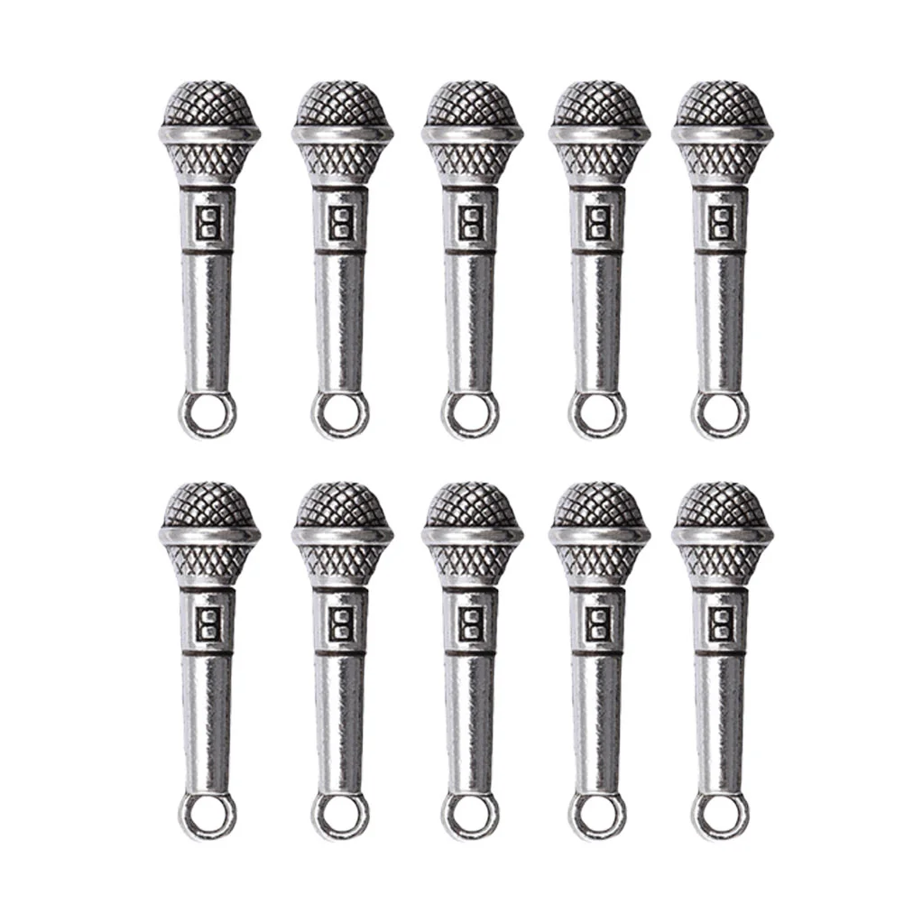 

Simulation Microphone House Ornament Mini Alloy Microphones Miniature Adornment Decor Accessories Fake Model Toy