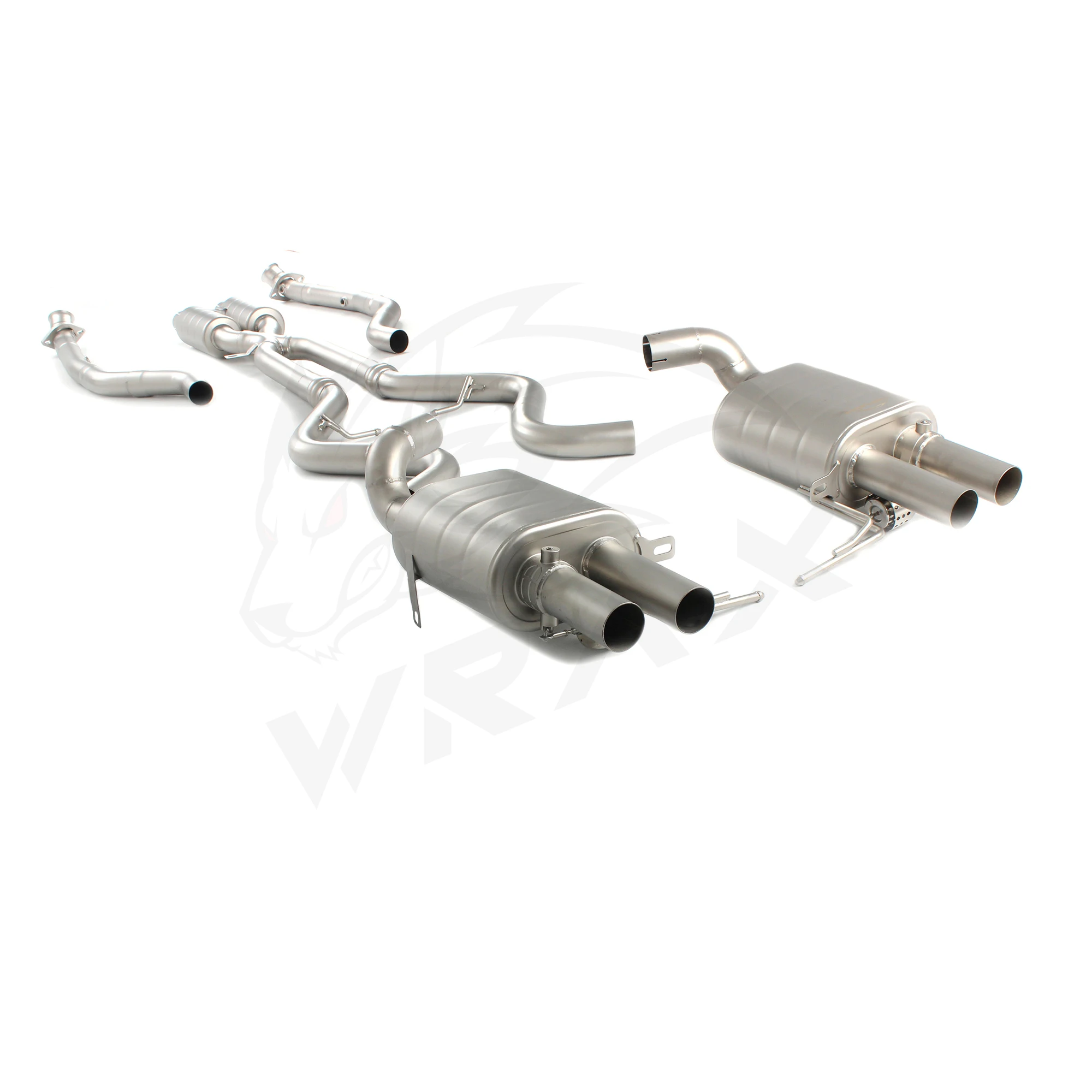304 Stainless Steel Catback Exhaust System Performance Muffler Pipes For BMW M3 E90 E92 E93  With valve