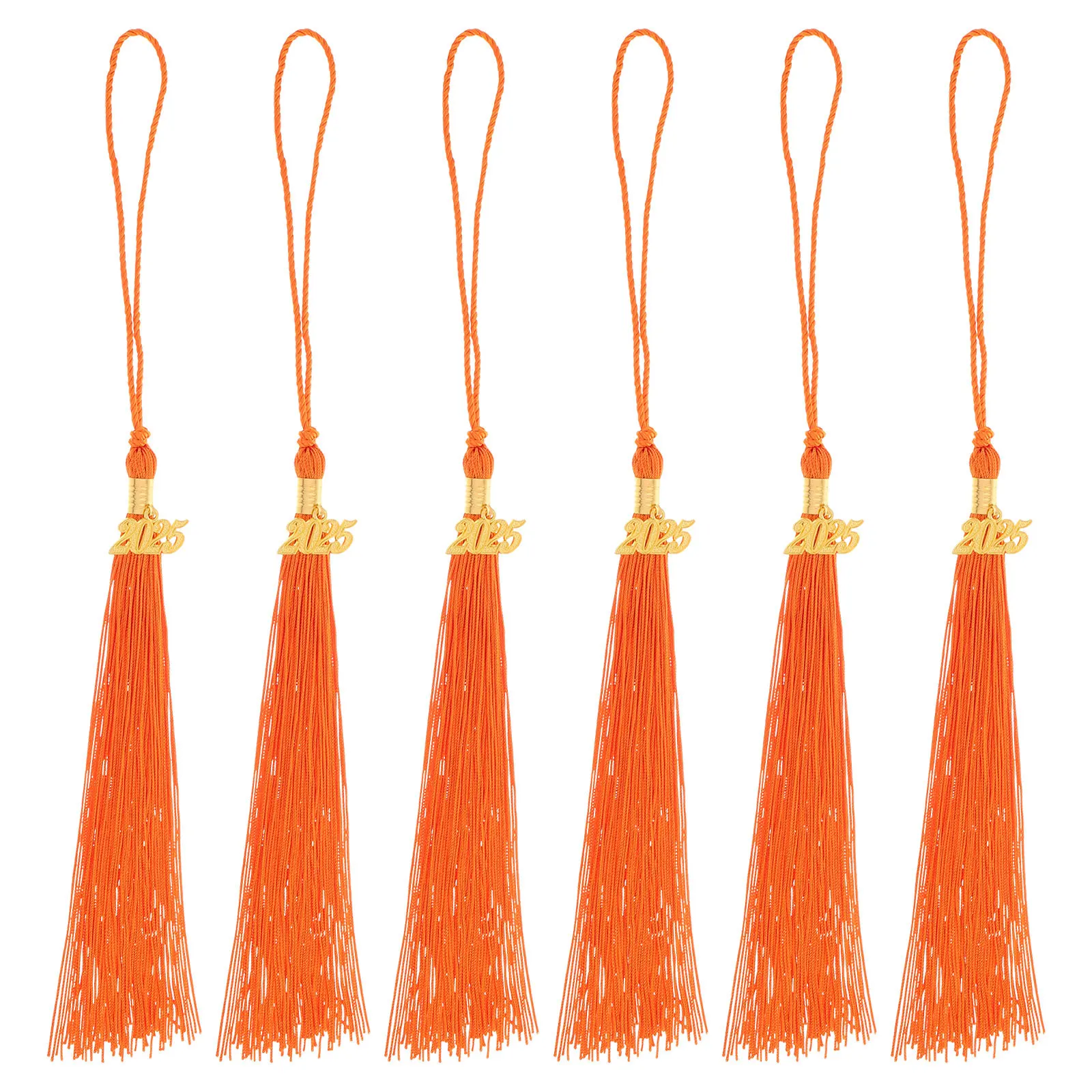 

6Pcs Graduation Cap Tassels 2025 Year Charm Academic Graduate Hats Ceremony Decorations Grad Party Accessories Souvenir Gifts