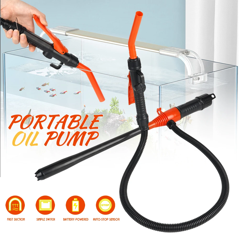 Bomba de transferencia de combustible portátil con boquilla de flujo ajustable, bomba de suministro rápido de líquidos con filtro, herramienta multiusos para transferencia de agua, diésel y detergente