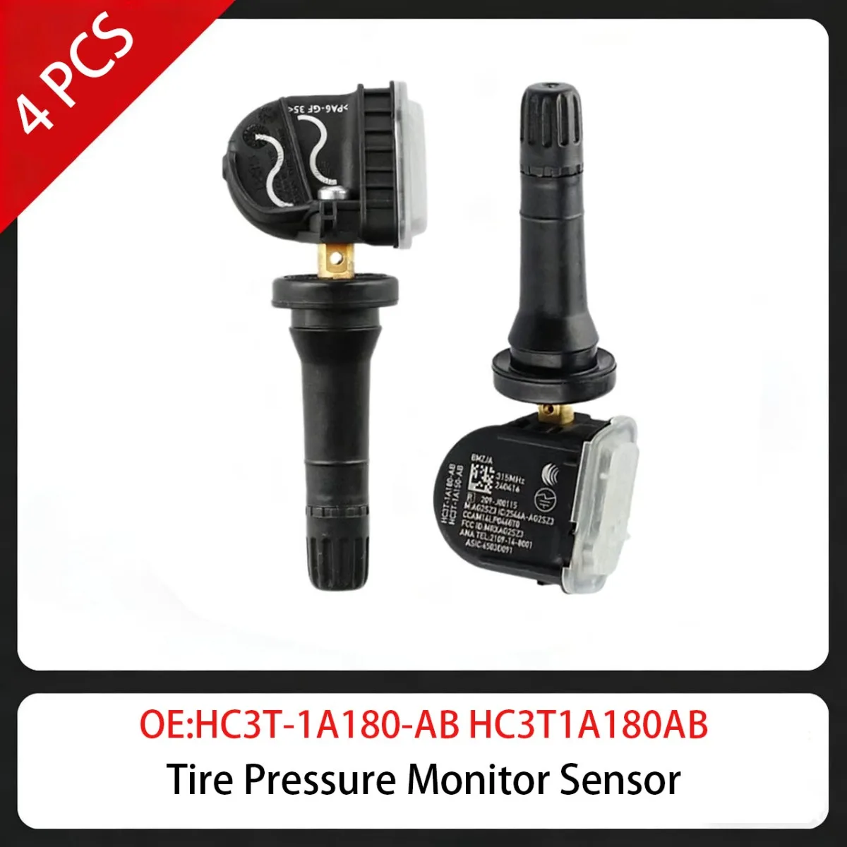 4 Pcs Tire Pressure… - image