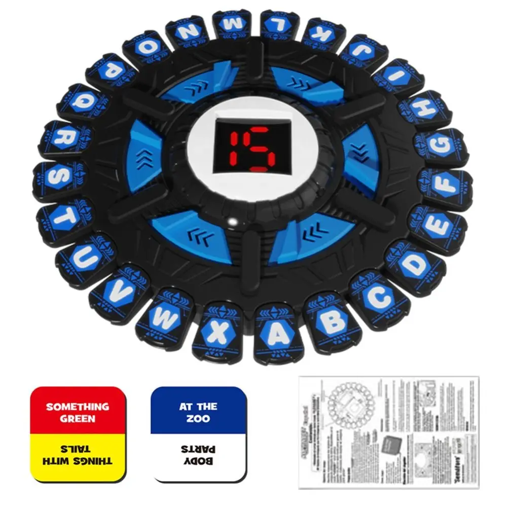 

24-Key Crazy Alphabet Board Game 144 Categories 36 Cards Fast Rhythm Word Game Early Learning 3D Fast-Paced Board Game