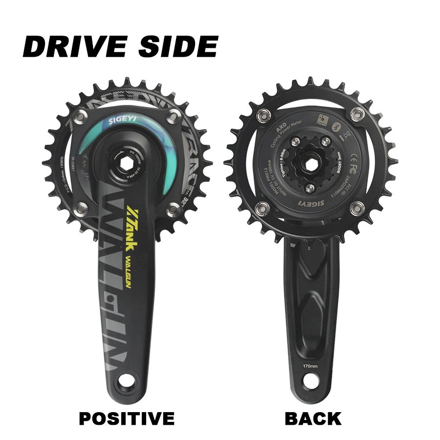 WALGUN Crankset SIGEYI Power Meter 170mm 175mm chainring 104BCD 32T To 52T With DUB Bottom bracket Crankset Parts SRM