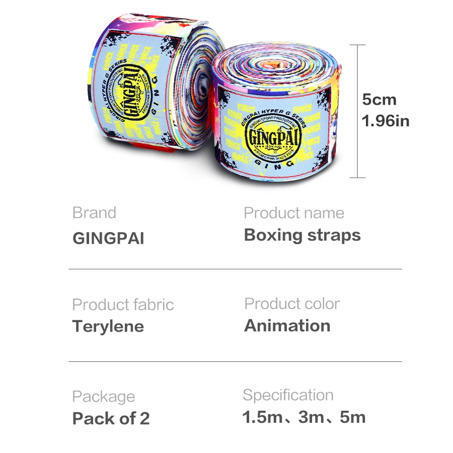 1.5/3/5M Elastic Boxing Bandage Adult Men\'s and Women\'s Muay Thai Sanda Hand Strap Professional Hand Strap Binding Hand Strap