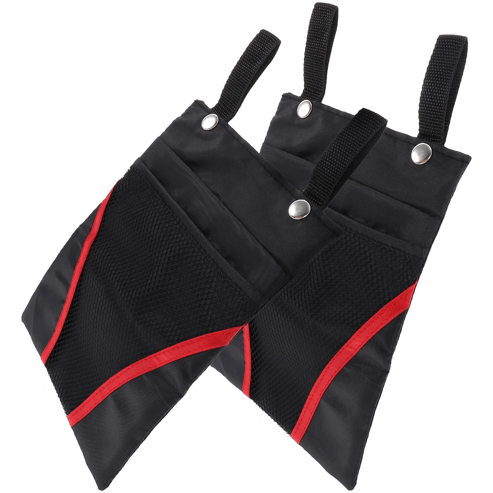 

2pcs Bicycle Hanging Bag Front Basket Storage Pouch Electromobile Accessories Snap Closure Multi Pocket For Scooter Bike