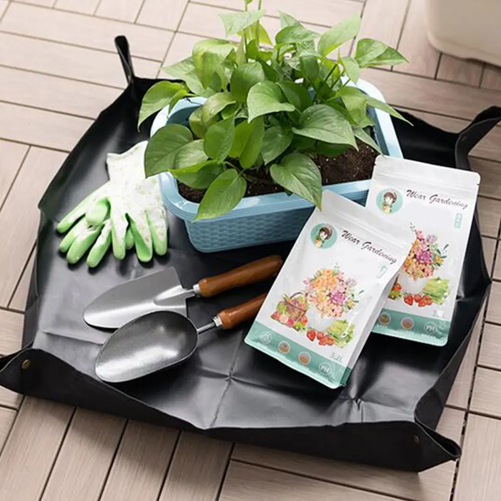Blocco impermeabile Anti sporco addensare cuscino del bacino Mix terreno fiore terra stuoia giardinaggio Pad riutilizzabile vaso di trapianto pieghevole
