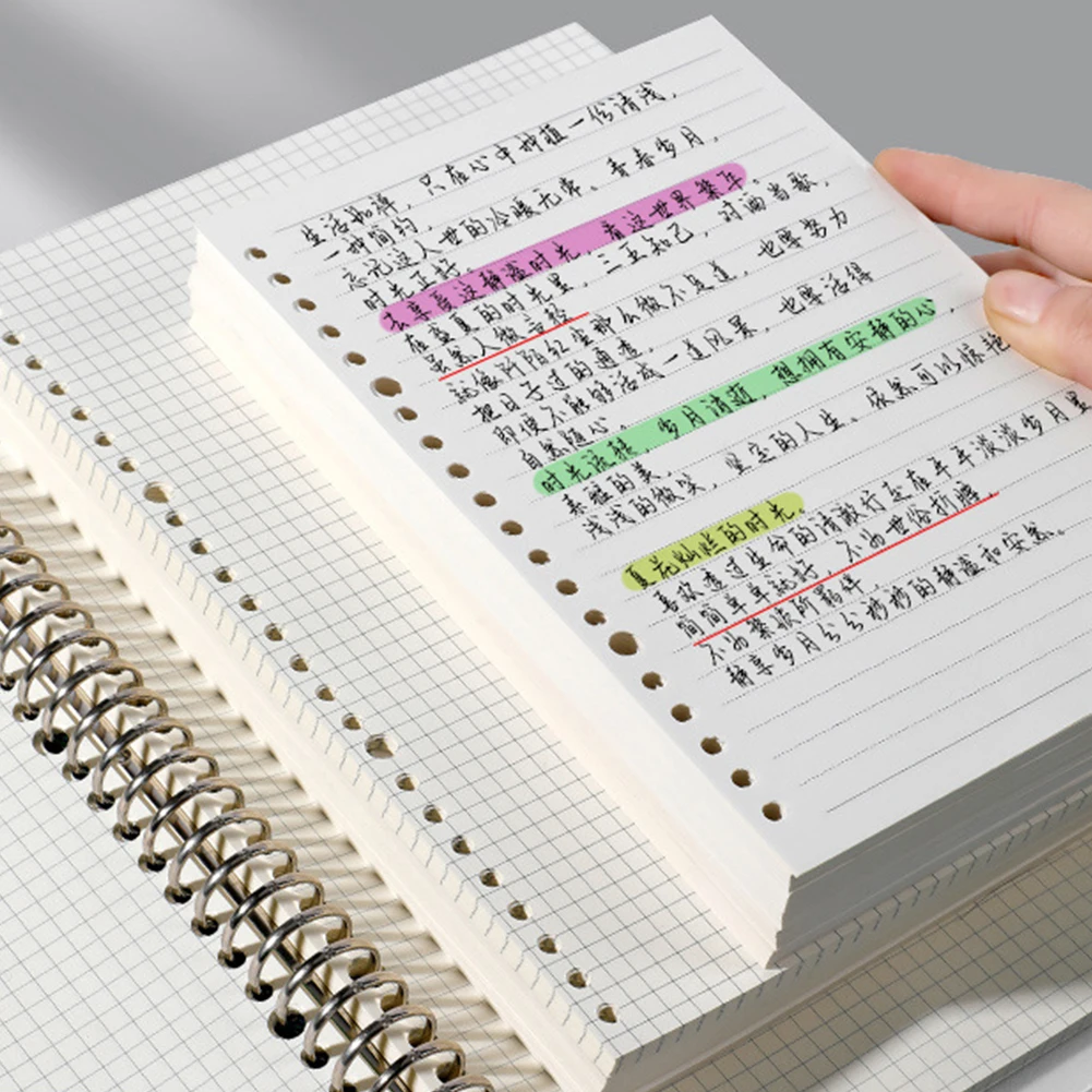 A5 A4 B5 Loose Leaf Notebook Refill Spiral Binder Inner Page Weekly Monthly To Do Line Dot Grid Inside Paper Stationery