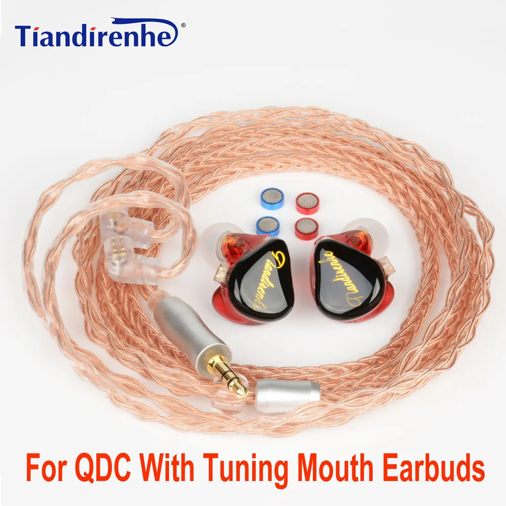 Tiandirenhe-HiFi Fones de Ouvido, Dynamic Mouth Tuning, DJ Stage Sports, Single Crystal Copper, Cabo Upgrade, IEM 0,78 Resina Earbuds, TD09