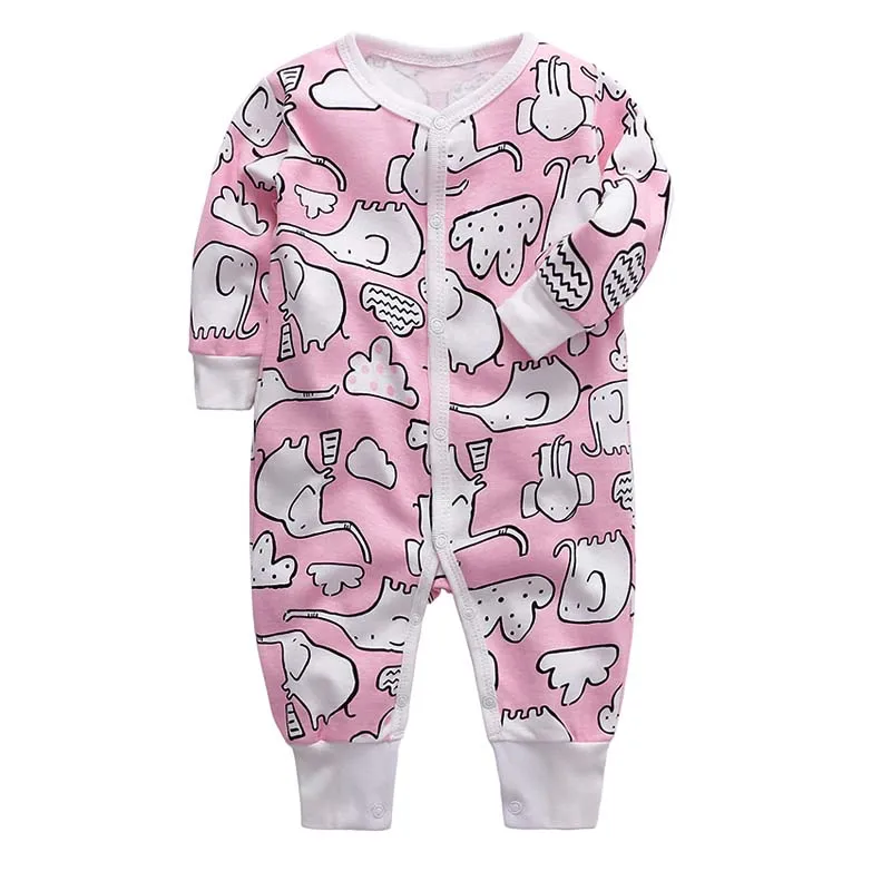 Baby Clothing Jumpsuit suit Homewear New Fall Winter Newborn Baby Clothes Cotton Cartoon Newborn Footed Pajamas Girl and Boy