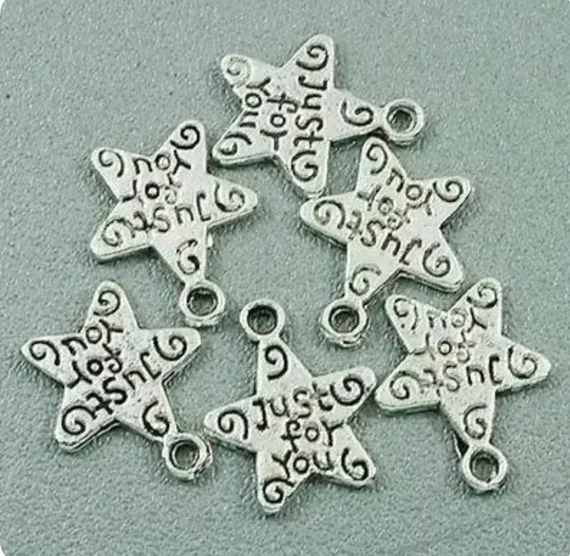 55pcs 11mm tibetan silver star design pendants HWH0576 for jewelry making