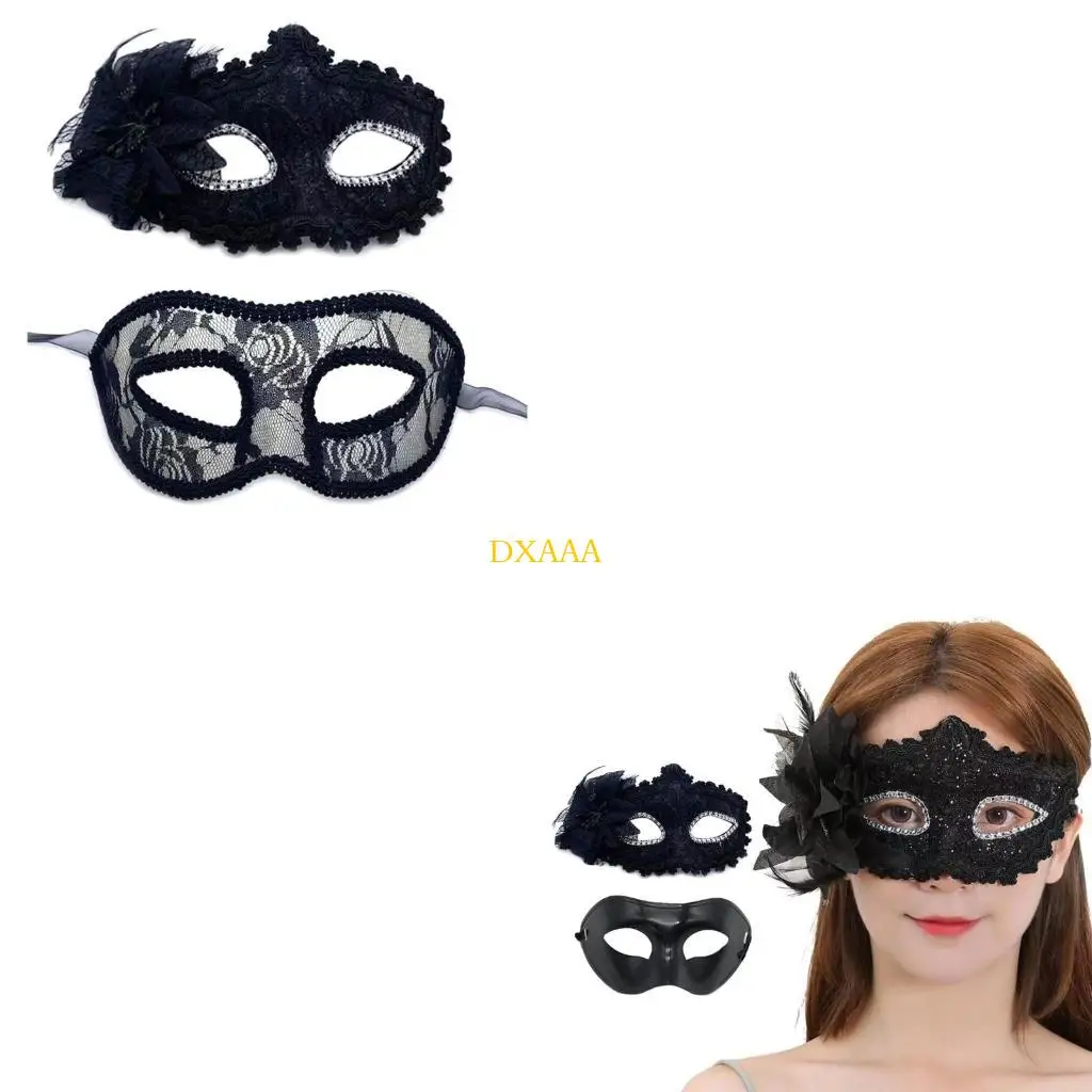

Маска маскарада DXAA для пар Венецианская маска Хэллоуин Маска кружевная маска