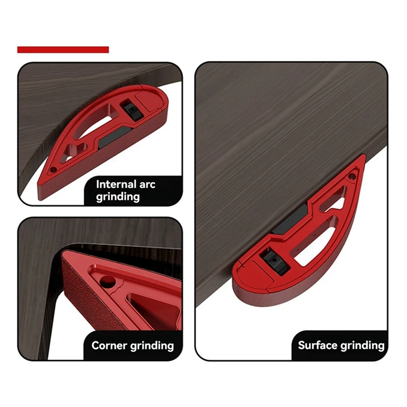 Soporte de papel de lija de mano, herramienta de lijado de aleación de aluminio de esquina, ángulo interno, gran oferta