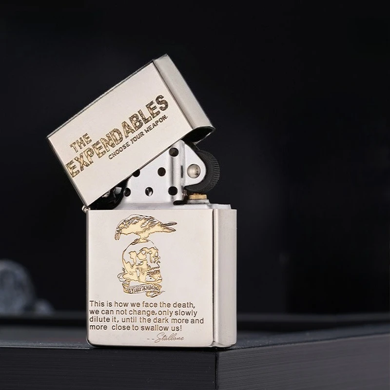 2026 New Zorro Carved Series Retro Brass Windproof Kerosine Lighter, Personalized Men’s Birthday and Holiday Gift