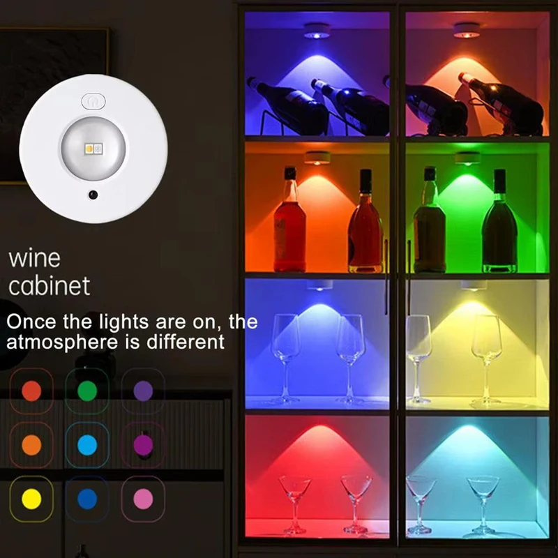 HOT! Closet Lights Wireless Stick On LED Under Cabinet Light 500Mah Dimmable Wireless Under Counter Lights With Remote