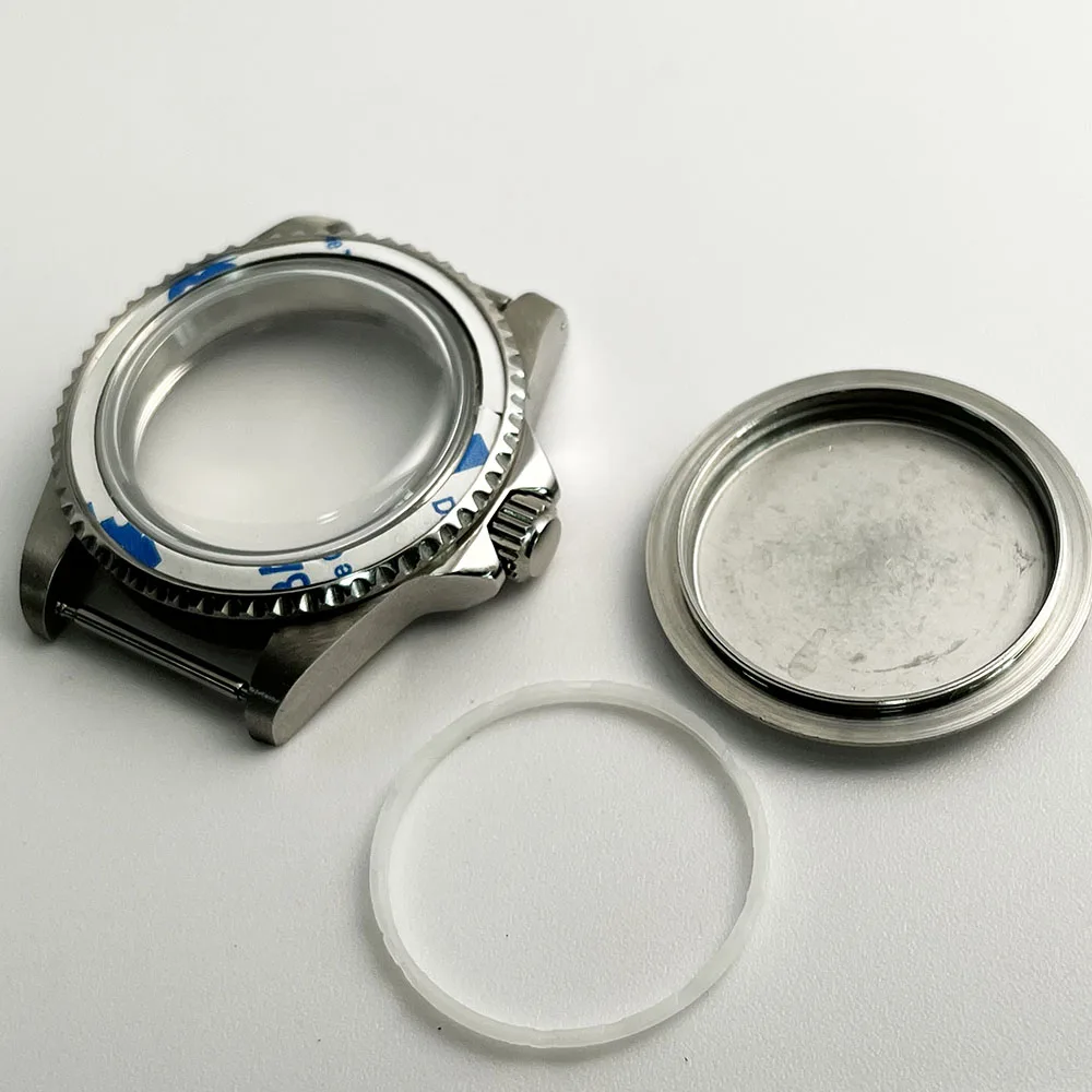 Case Accessories 39mm men's dome glass aluminum ring 316L stainless steel case with NH35 NH34 NH36 movement image 3
