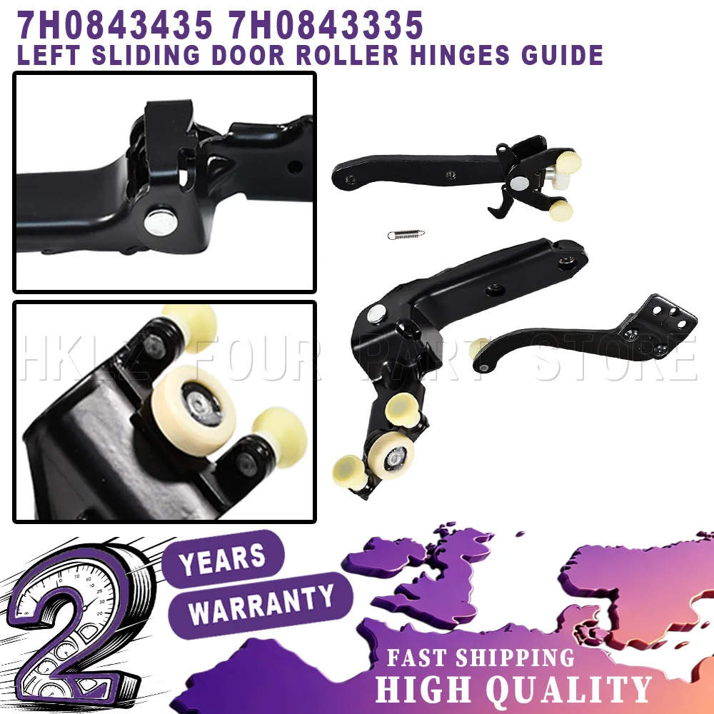 Easy Installation car accessories New For VW T5 Transporter 2003-2015 left sliding door Roller upper middle lower hinges guide