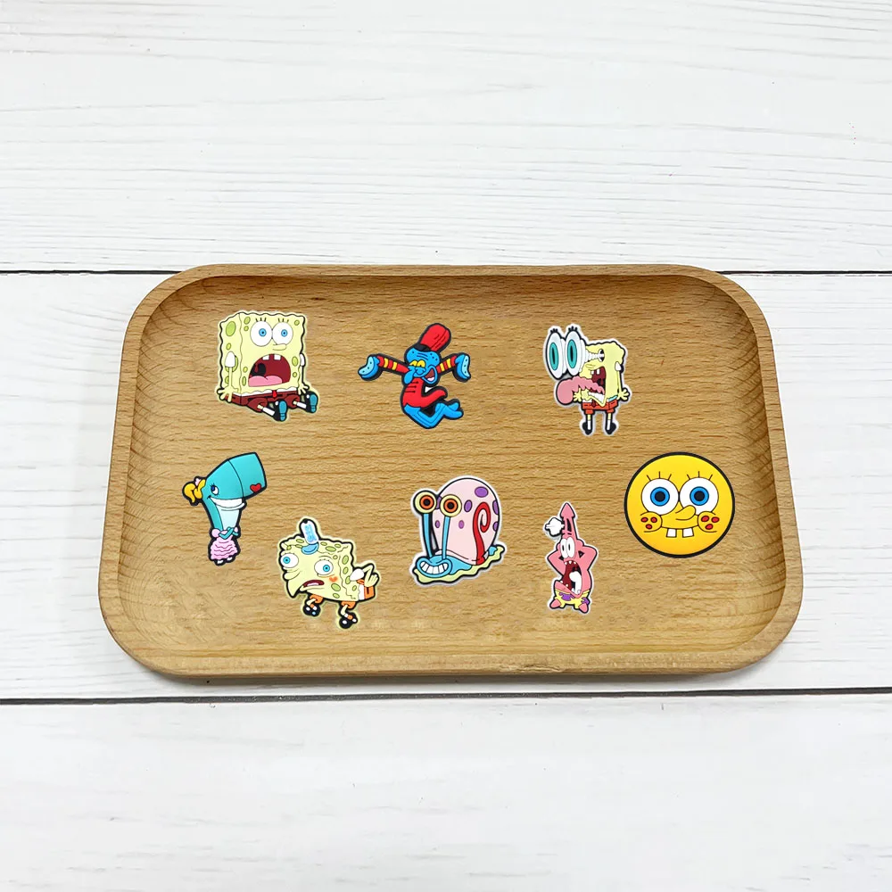 1 قطعة MINISO الإسفنج الكرتون بوب سلسلة الأحذية البلاستيكية السحر اكسسوارات الديكور سحر أبازيم صالح العصابات أساور لهدايا الحفلات #4