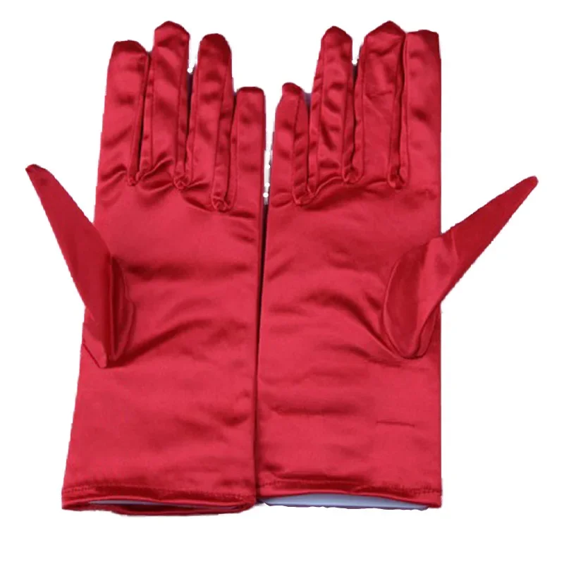 قفازات الزفاف قصيرة كاملة الأصابع العروس القيادة قفاز واقية من الشمس قفازات فستان الصيف الإناث