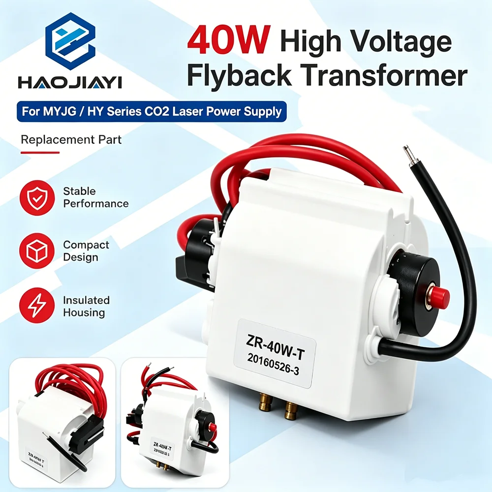 Fuente de Alimentación Láser CO2 Serie MYJG HY 40W, Transformador Flyback de Alto Voltaje, Pieza de Repuesto para Máquinas Láser CO2