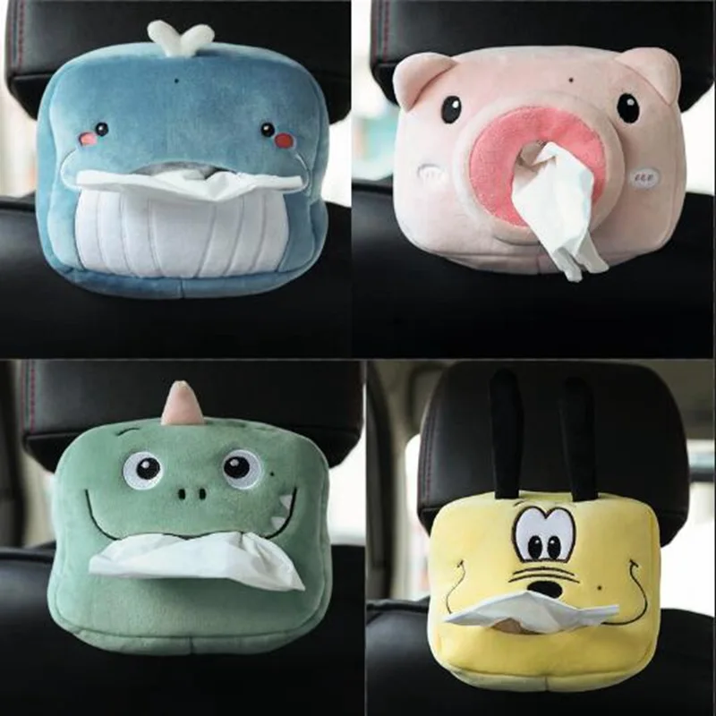 

Tissue Boxes Creative Tissue Box Soft Cartoon Paper Napkin Case Cute Animals Car Paper Boxes Lovely Napkin Holder for Car Seat