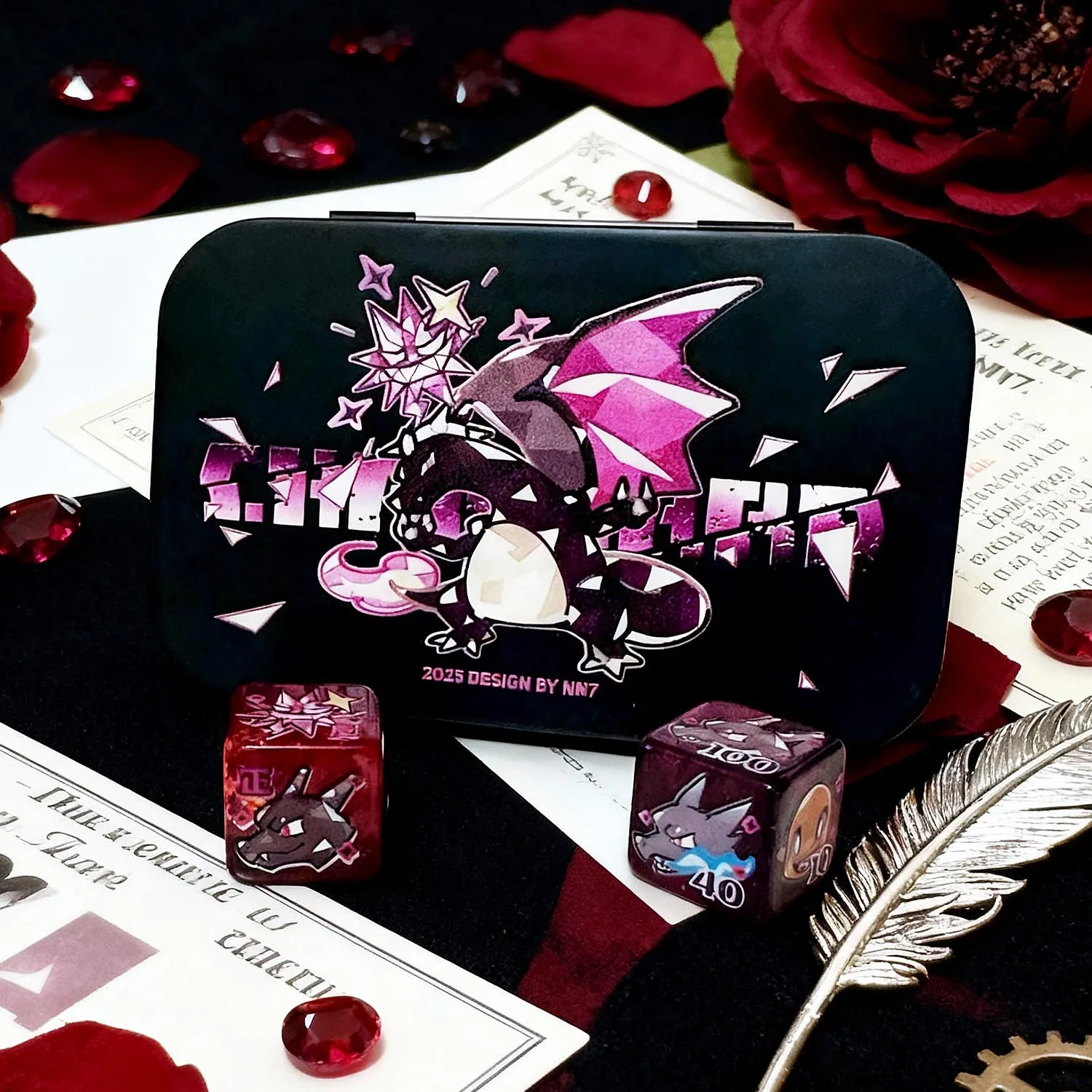 

Diy Self Made Ptcg Scarlet and Violet Charizard Counter Box Set Мультфильм Ptcg Charizard Dice Licznik повреждений Подарочные игрушки