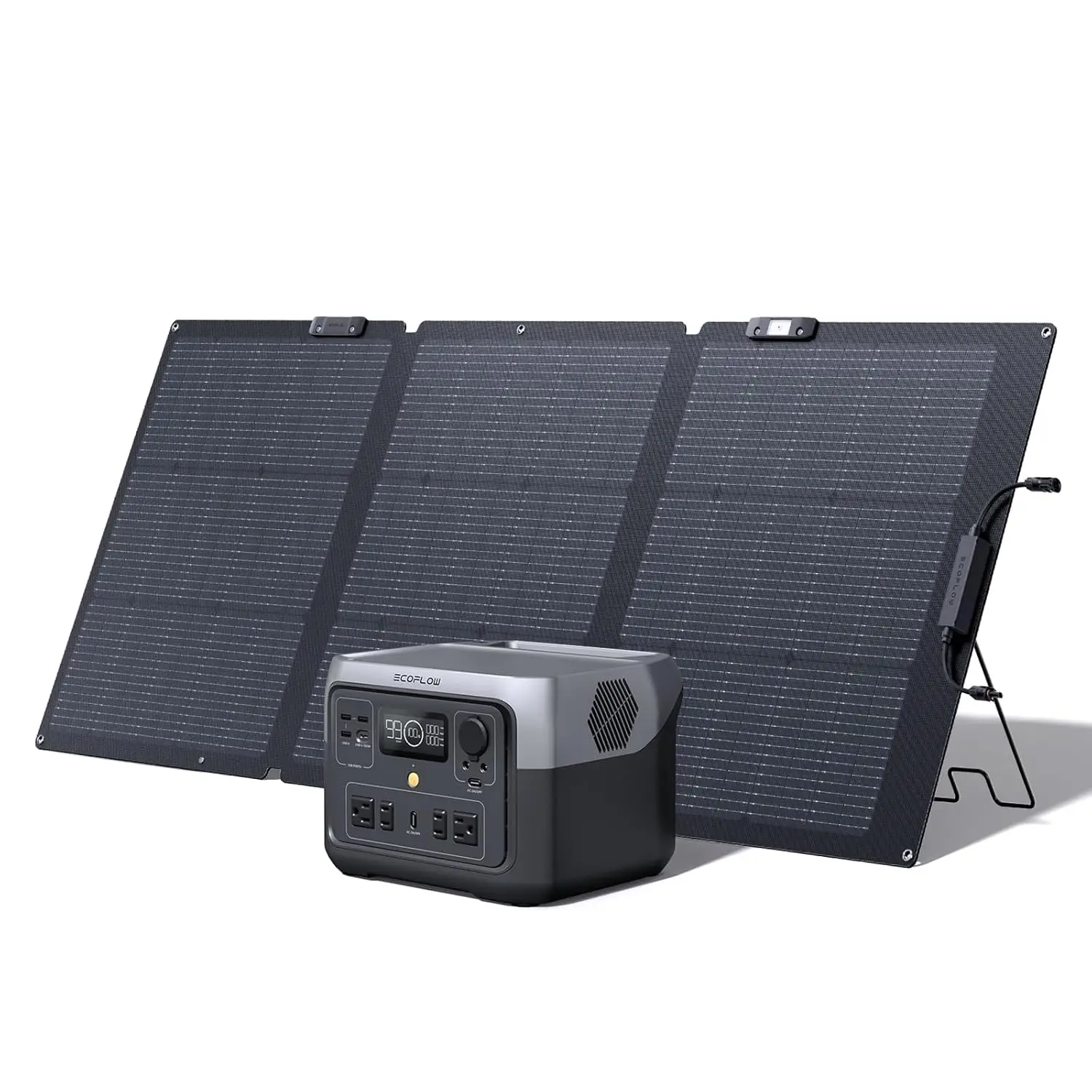 

2 Max 500 Solar Generator 499Wh Long-Life LiFePO4 Portable Power Station& 160W Solar Panel for Home Backup Power,, Custom