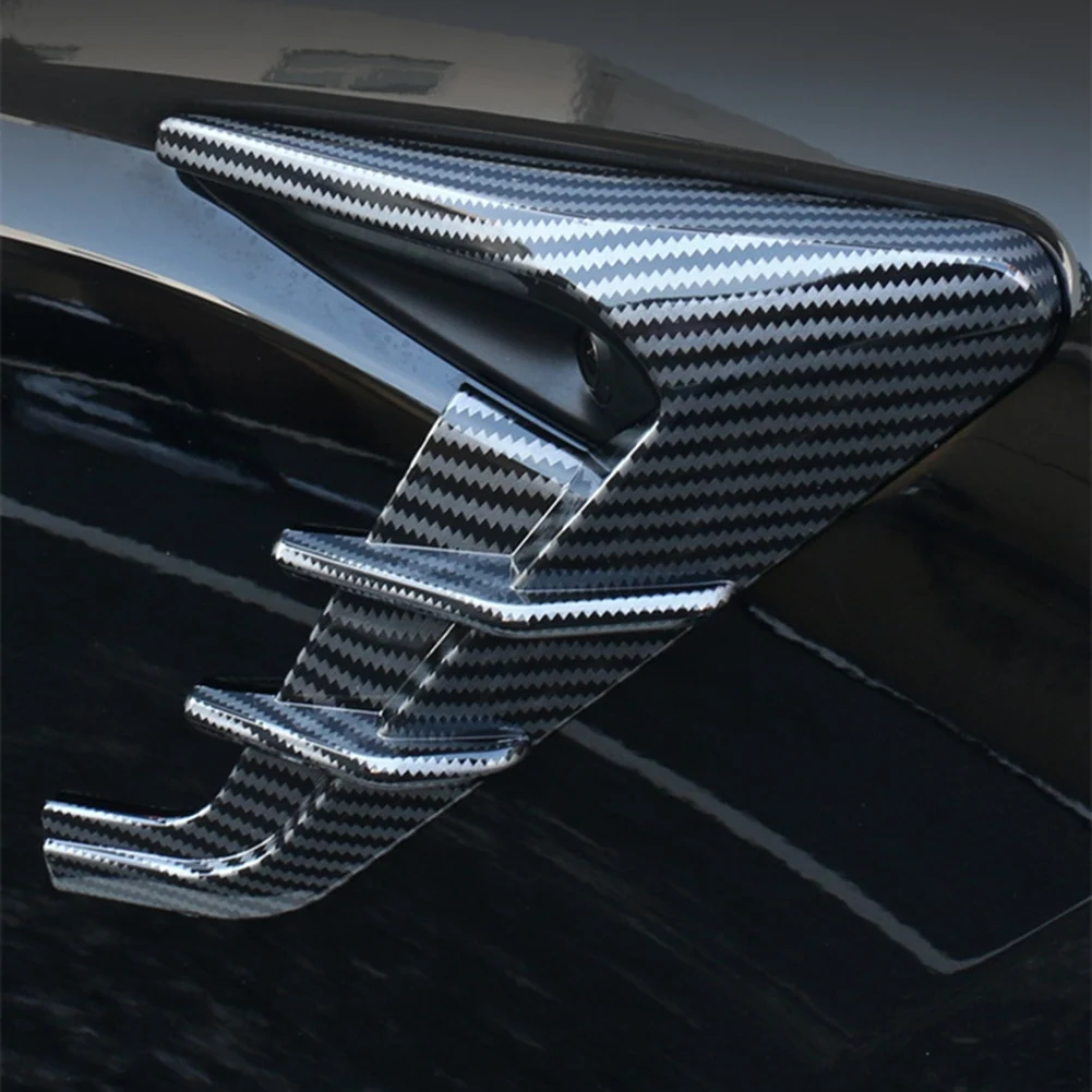 

For Tesla Model 3 Highland 2024 Side Camera Protection Cover Side Fender Cover Trim Stickers - Bright Carbon Replacement Parts