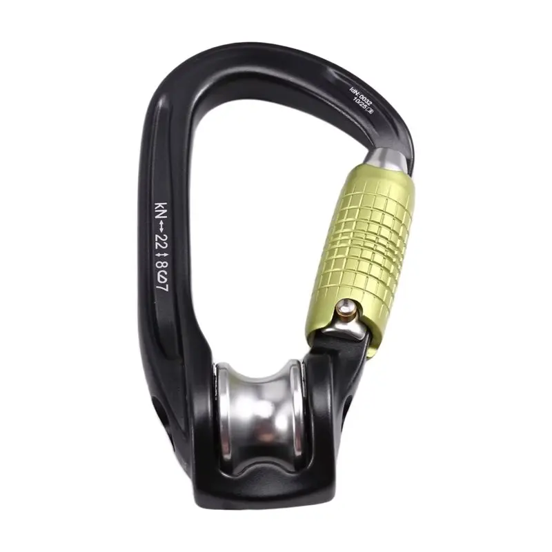 Triact-Lock Locking Climbing Carabiner ROLLCLIP Z Pulley Screwlock For Outdoors Rock And Ice Climbings