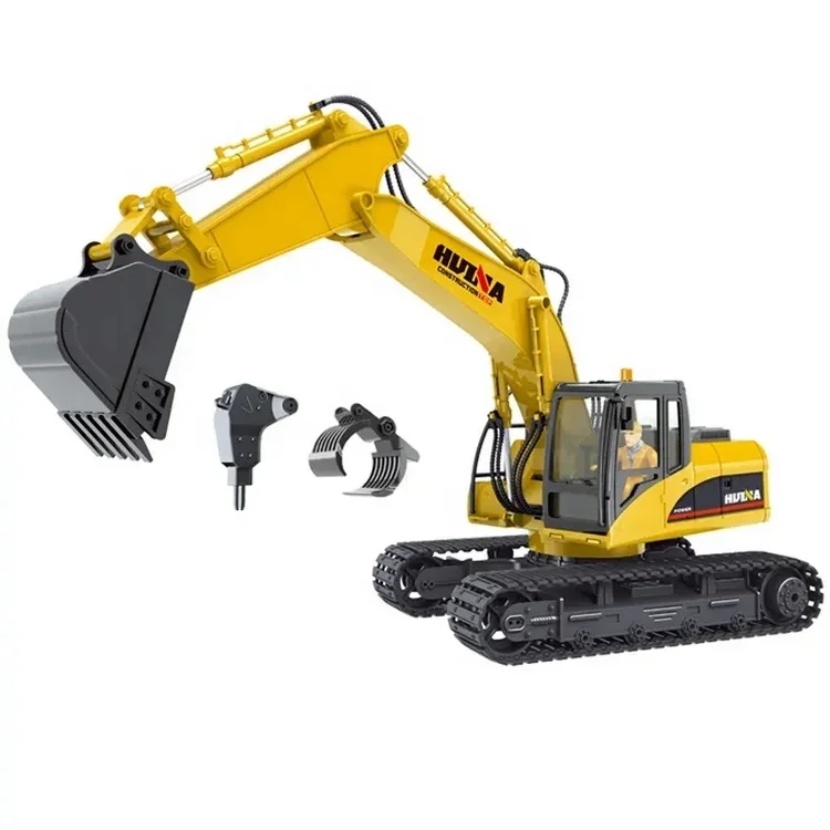 Factory NEW UPADTE 1535-1 2.4GHz 15CH Remote Control Engineering Electric 3-in-1 Excavator Construction Alloy Model Truck