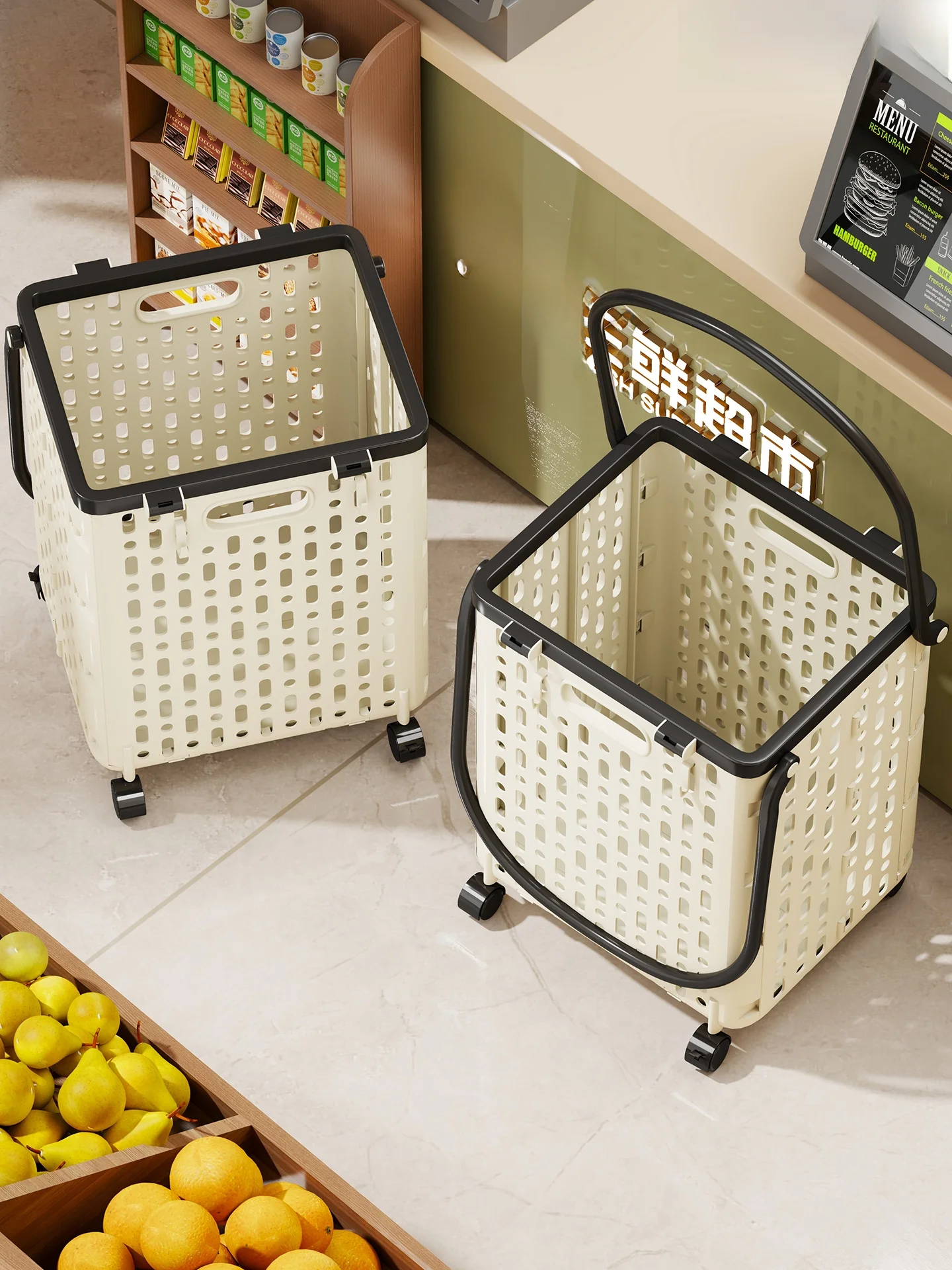 durable-lightweight-folding-shopping-cart-small-pulling-cart-home-use-with-wheels-large-capacity-stackable-vegetable-buying-cart