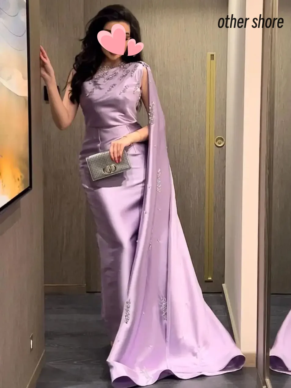 

Other Shore Elegant Vintage Sweet Purple Beading One Shoulder Customize Formal Occasion Prom Dress Evening Party Gowns