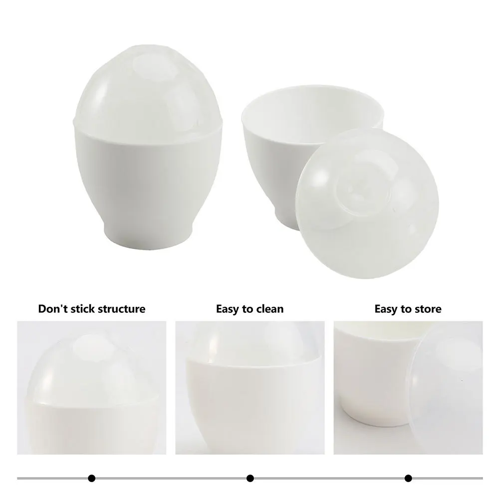 

4Pcs Egg Cooker Cups for Microwave Oven Heat Resistant Egg Making Tool Moisture Retention Cooking Accessory Kitchen Accessory