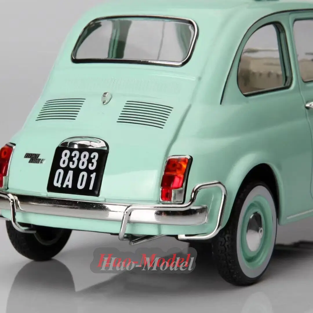 NOREV 1:18 For Fiat 500 L 1968 Alloy Metal Diecast Car Model Toys Boys Birthday Gifts Hobby Display Collection Simulation Green