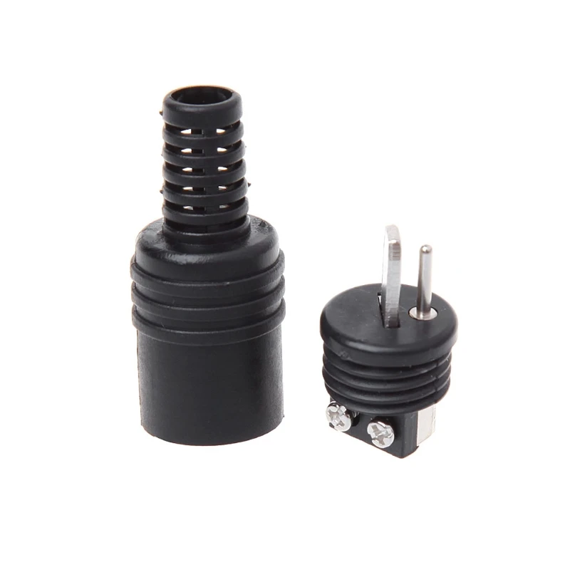 LXAF 10pcs Accessories Cable Solder HIFI Speaker Adapter Black Screw Terminals Tools DIN Plug 2 Pin  Male Mini Connector