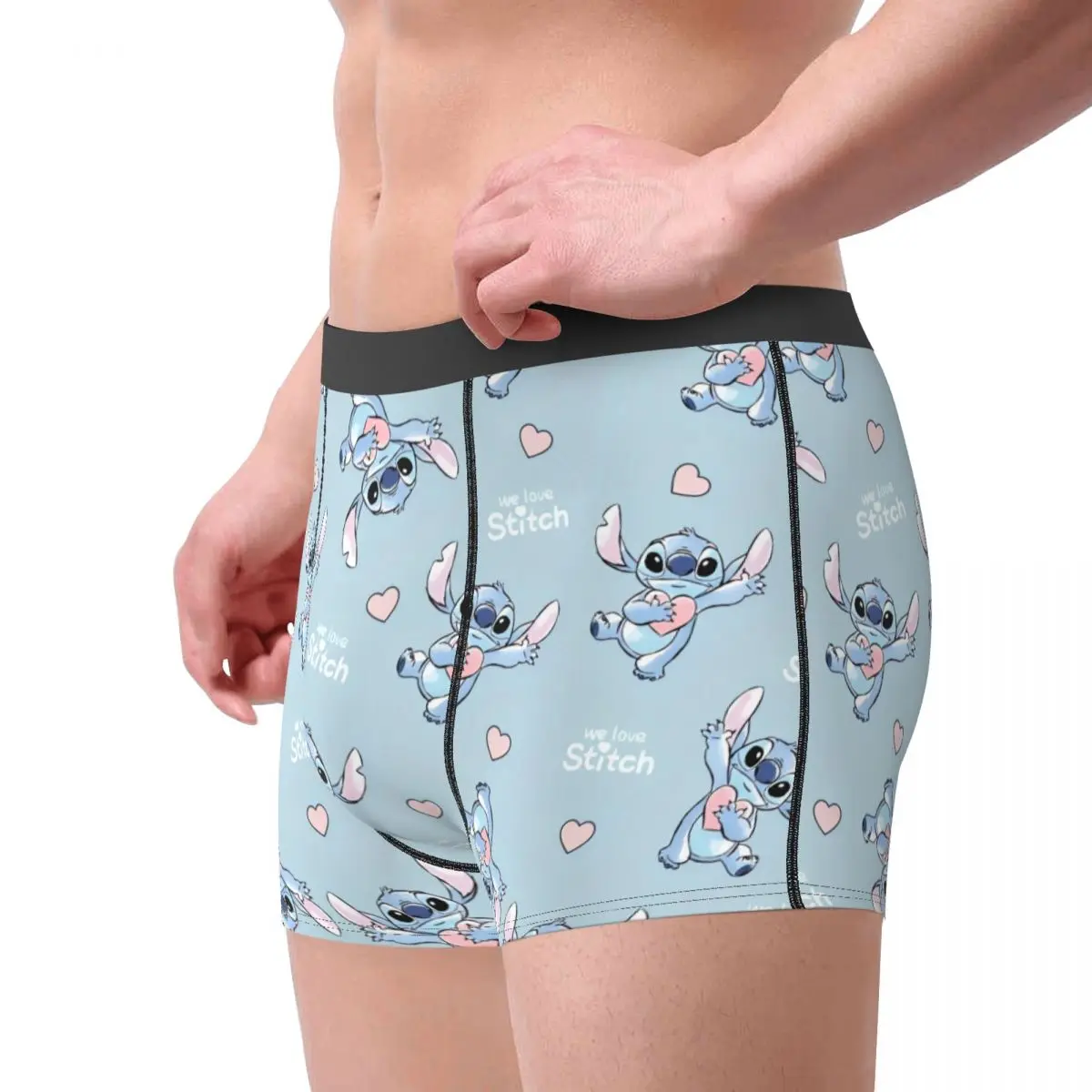 MINISO Stitch Boxer Brief мультфильм Kawaii нижнее белье Лидер продаж мужские мягкие трендовые боксеры с принтом трусики большого размера