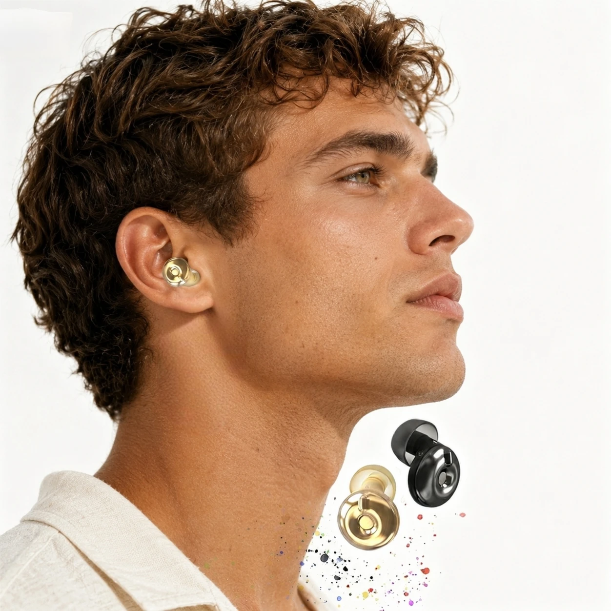 XYM Three-Level Adjustable High Fidelity Earplugs Reusable Silicone Noise Reduction Ear Plugs for Concert Sleep Travel Focus