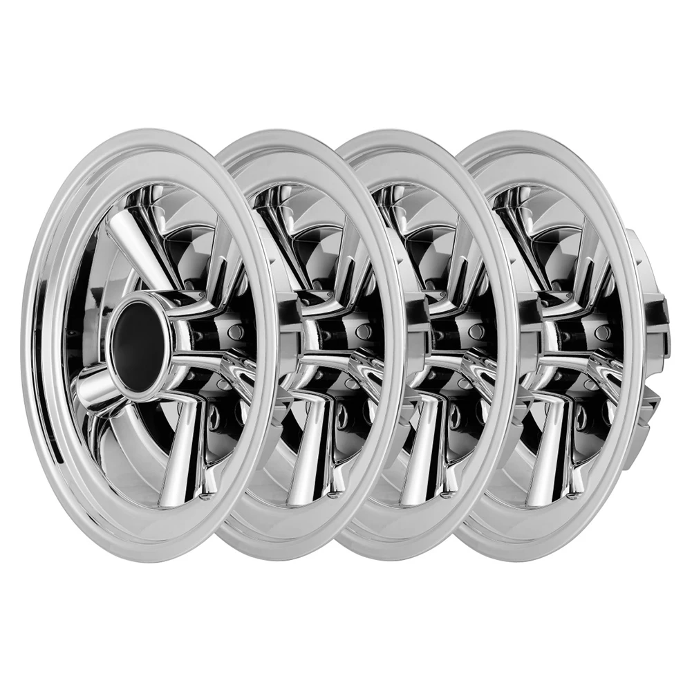 4Pcs Golf Cart Hub Cap 8 Inch SS Chrome Golf Cart Hub Covers Shiny Wheel Covers Hubcaps For Club Car Golf Cart 8 Inch