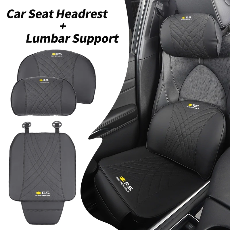 Car Seat Headrest Lumbar Support Neck Pillow Cushion Backrest For Renault RS Performance Clio Scenic Logan Megane Koleos Sander