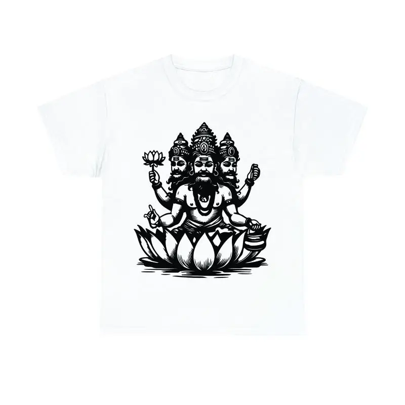Senhor Brahma Camiseta Vedas Mitologia Hindu Top