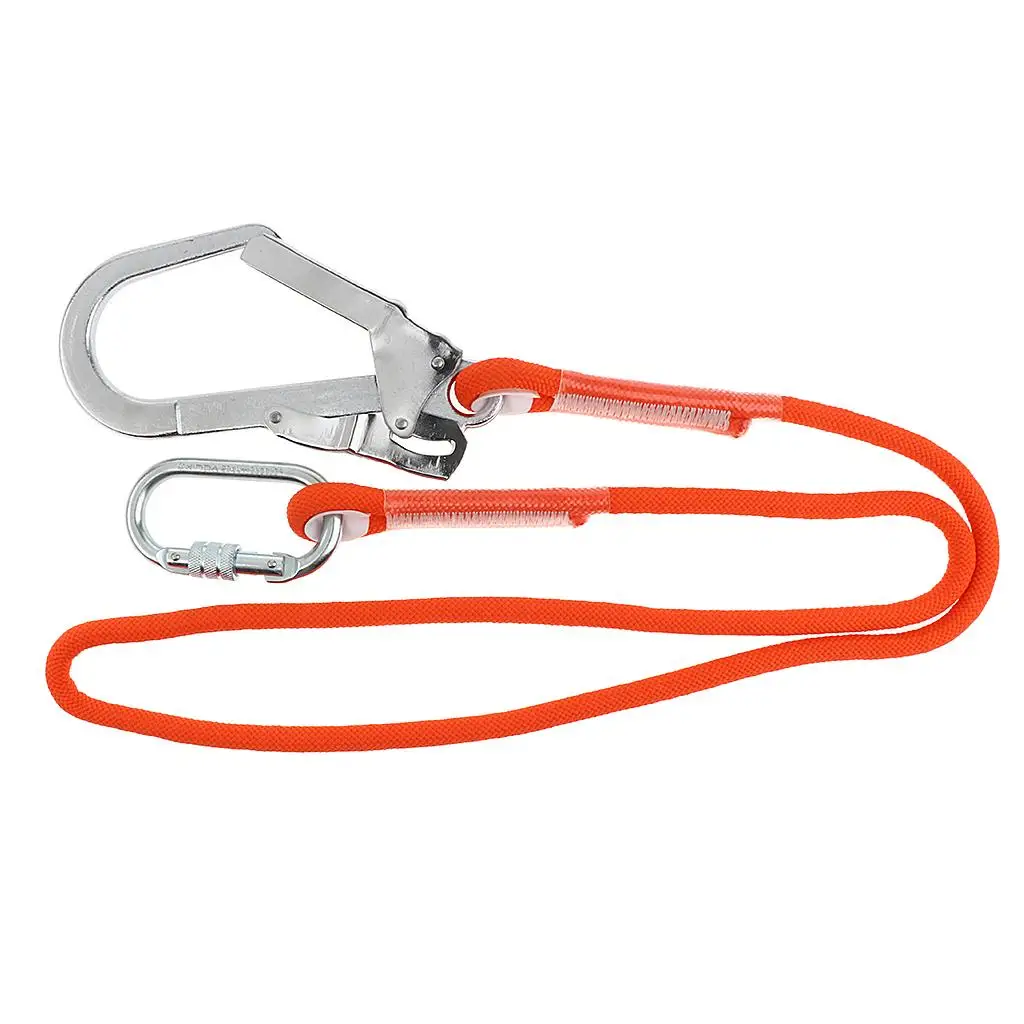 Outdoor Rock Tree Climbing Arborist Fall Arrest Lanyard with Snap Hook Roofing Construction Aerial Work Fall Protection