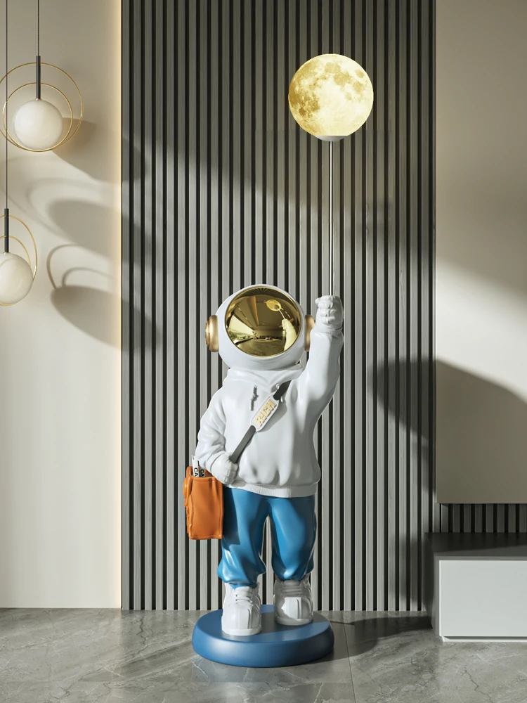 رائد الفضاء اكسسوارات الديكور المنزل في الأماكن المغلقة ، والأرقام الفاخرة الخفيفة ، تمثال ، والمنحوتات ، زوايا غرفة نوم ، ديكور الفن شنت الكلمة