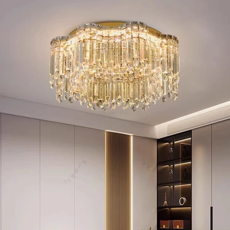 

Creative light luxury crystal lamp, simple modern high-end atmosphere designer Italian living room dining room bedroom ceiling