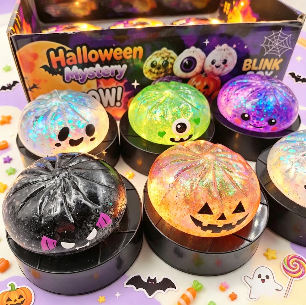 Creative Halloween Maltose Buns Ghost Modeling Easy Fun Decompression Soft Slow Rebound Toy Pinch Music