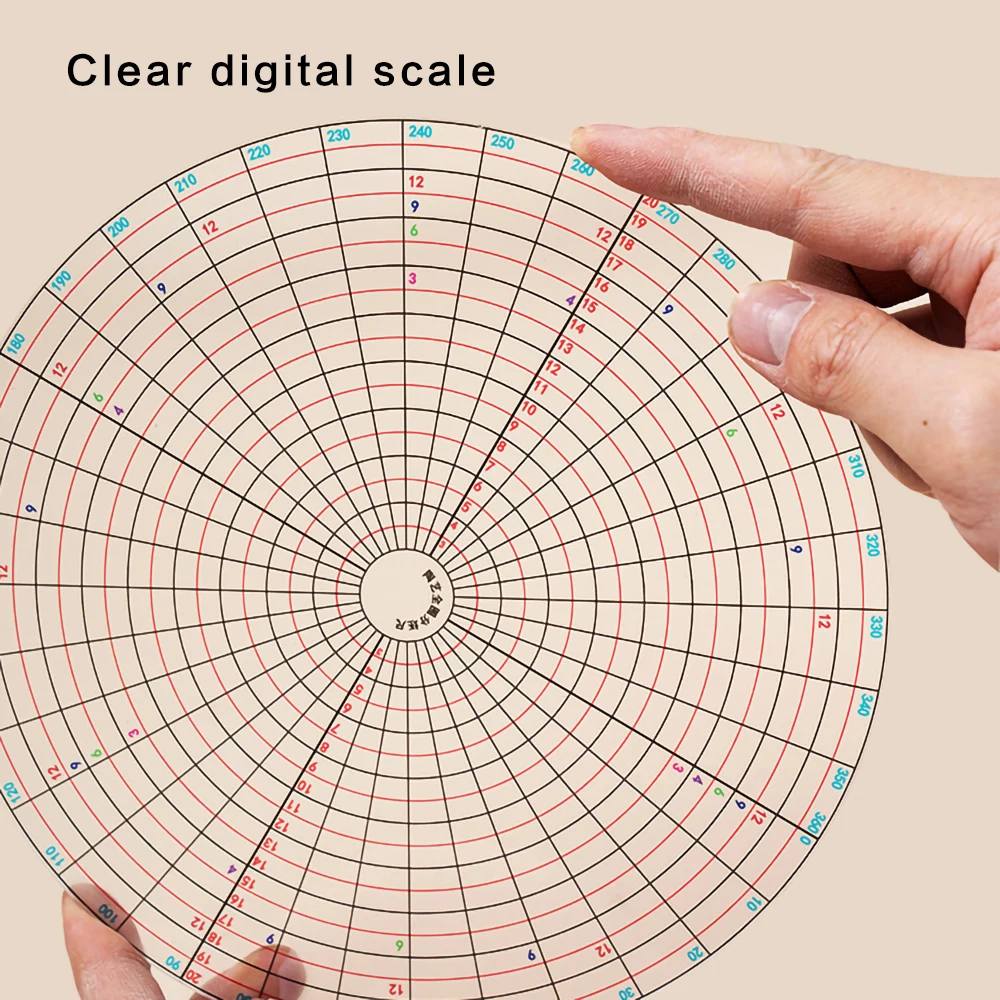 أداة الفخار دائرة كاملة تقسيم حاكم متعدد الوظائف أليكوت رسم الجسم قياس التعادل مقسم دائري للسيراميك